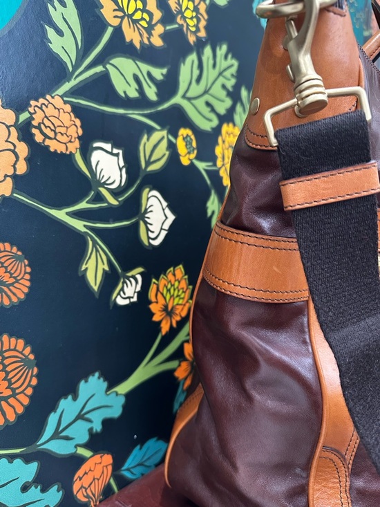 Vintage Bally Leather Weekender Satchel | Brown Cognac Travel Bag Crossbody - Picture 7 of 13